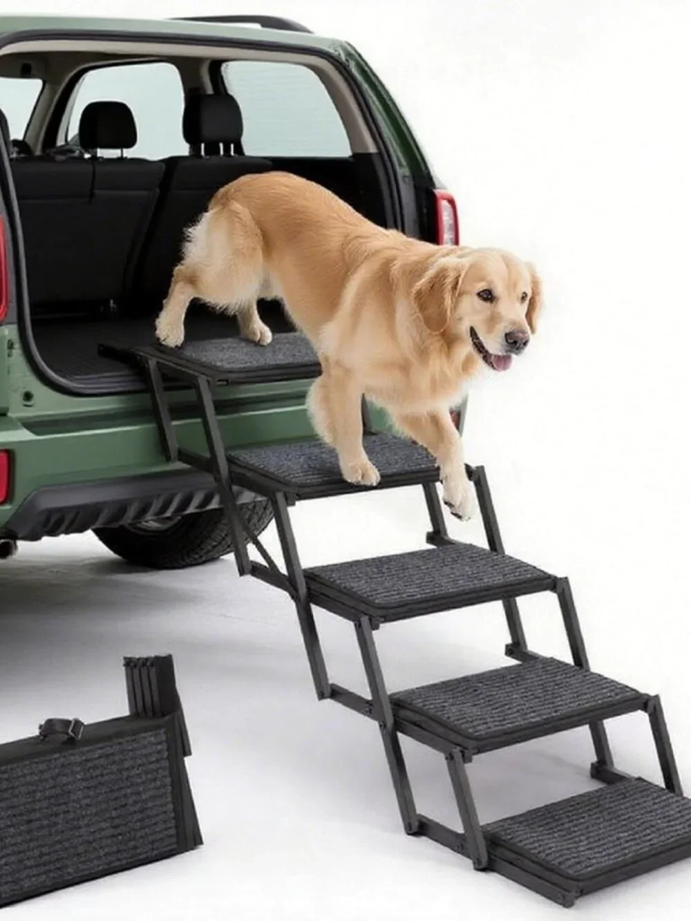 Dog Steps for Car, Truck and SUV - Foldable Pet Stairs